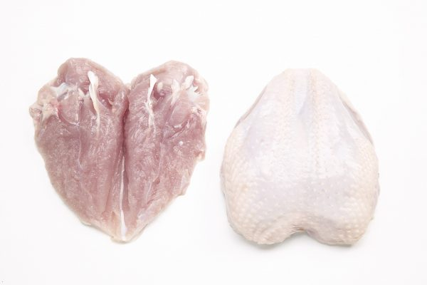 Piept de pui tip fluture, cu piele