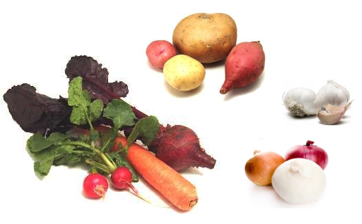 Root vegetables & Bulbs, Tubers, Rhizomes