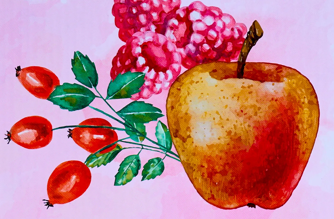 Apple+Raspberry+Rosehip juice
